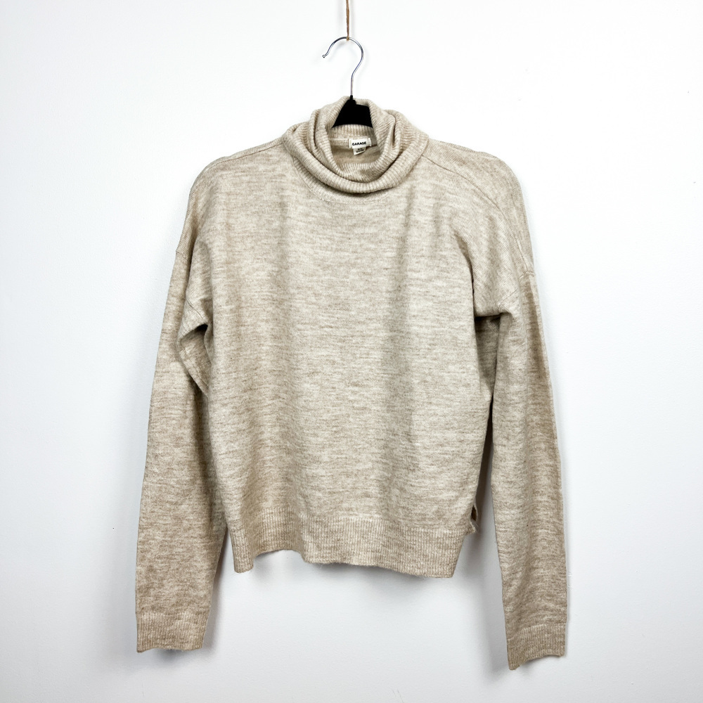 Garage Light Beige Soft Long Sleeve Sweater
